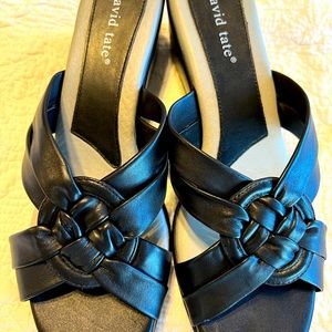 David Tate Verona leather slip-on slide sandals